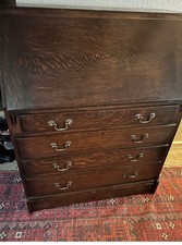 Mahogany Wooden Writing Desk Bureau Style