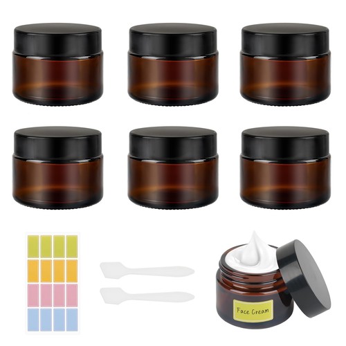 50ml amber glass jars - glass,