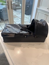 Vintage 70s Doll's Carry Cot Navy Blue 