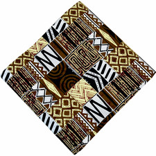 African Fabric Ankara Brown