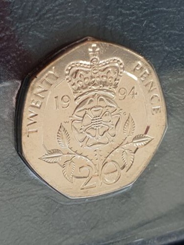 1994 bunc 20p - 20p, rose