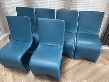 Italian designer Bonaldo 6 capri leather veneer dining chairs upgrade colour