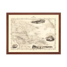 Old Map of Polynesia 1851 -
