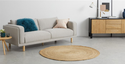Enzo jute round carpet circle - round,