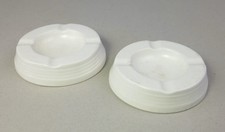 Two Keith Murray for Wedgwood Ashtrays, c.1930, Moonstone glaze, NO RESERVE!