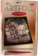 Scraper Art Foil Copper Scraping Art Horse & Foal Arts & Crafts For Children