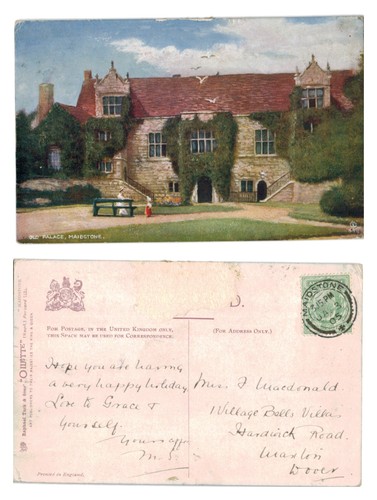 Vintage postcard old palace - -,