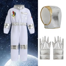 Halloween Kids Astronaut Costume NASA Space Suit Boys Girls Party Cosplay Outfit