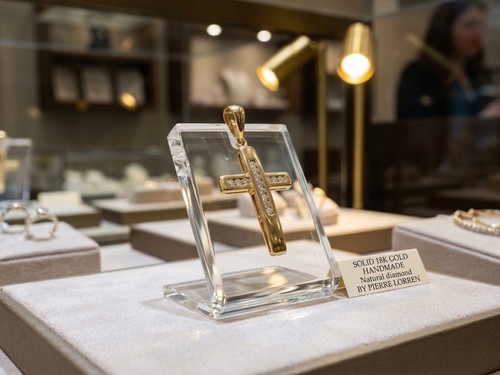 Genuine diamond cross - genuine, unisex