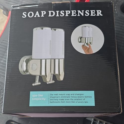 Wall mounted double soap - mounted,