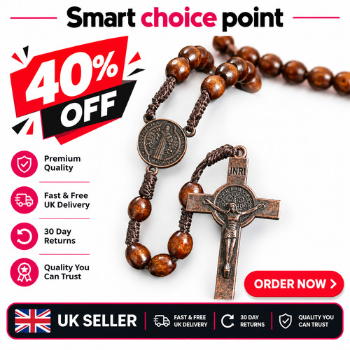 Wooden rosary cross - rosary,