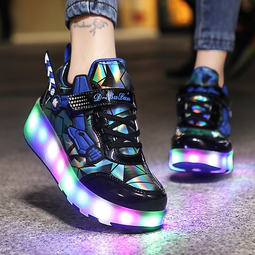 Led wheels boys girls skates - led,