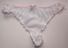 Sheer Chiffon Thong Knickers