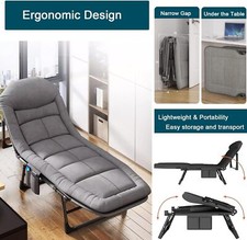 Single Foldable Folding Bed & Mattress Guest Bed Heavy Duty Portable Large Bed