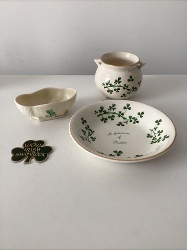 Irish shamrock pottery bundle - irish,