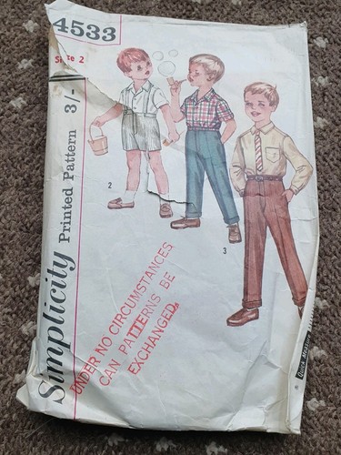 Vintage simplicity 4533 boys - vintage,