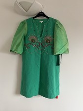 BNWT Manoush Green Silk Blend