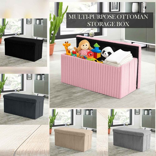 Large ribbed storage - storage, ottoman