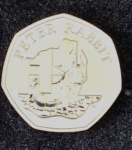 Peter rabbit 50p coin - peter, 2020