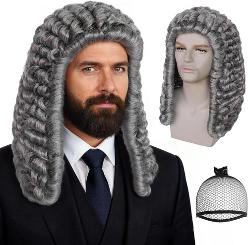 Grey lawyer wig judge - wigs, for