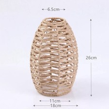 2 X Rattan Woven Pendant Lamp Shade Ceiling Light Shade Table Wall Lampshade UK
