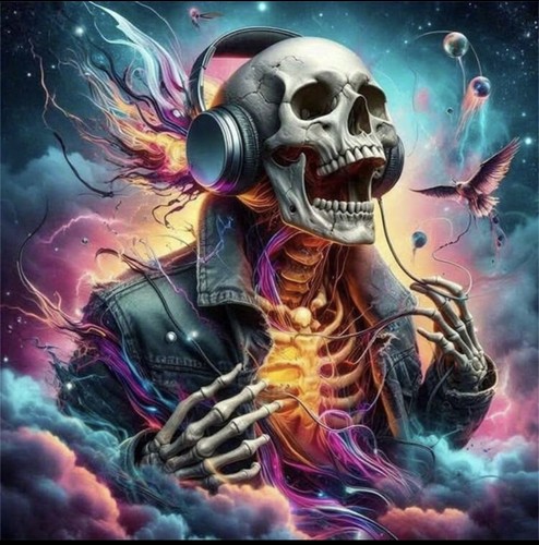 Rock skeleton headphones - rock, %