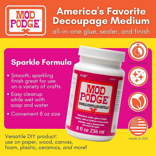 Mod podge plaid sparkle - mod, 8oz