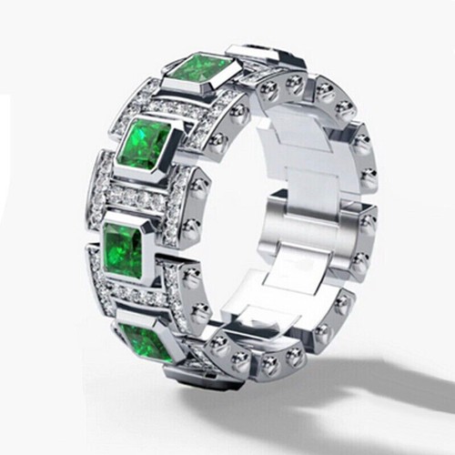 Princess cut green - ct,