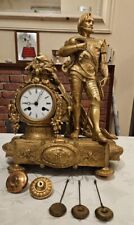 Antique Gilt Statue Mantel Clock