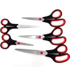 5pc STAINLESS STEEL SCISSOR SET KITCHEN SEWING HOUSEHOLD CRAFTS MULTI PURPOSE UK