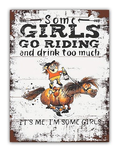 Funny horse riding - +, drinking