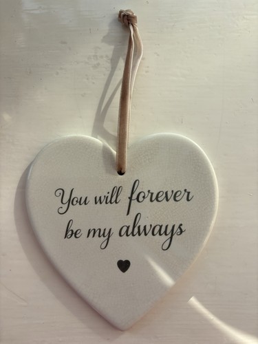 Love heart plaque hanging - love,