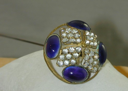 Large victorian rhinestone - large, &