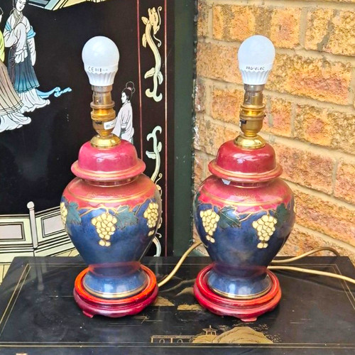 Pair vintage ceramic grape - pair,