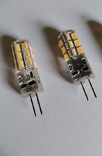 WARM WHITE 🚨 4 x 12v LED Caravan Motorhome Camper Van G4 pin 24 SMD Light Bulbs