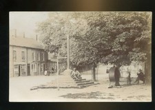 THORNTON LE DALE  Yorkshire Market Cross with surrounding houses and people RP