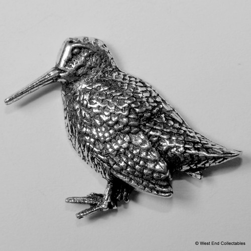 Standing woodcock pewter - woodcock,