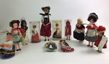 Mixed Bundle of Vintage National Costume Dolls x 12 - Open & Shut Eyes