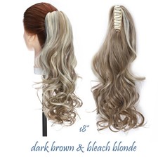 100 natural long - 100%, ponytail