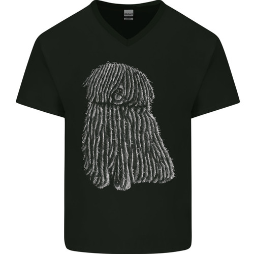 Hungarian puli dog mens neck - hungarian, v-neck