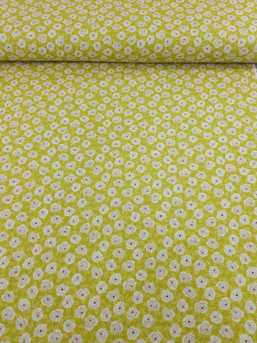Warm lime floral garden 100 - lime, 100%