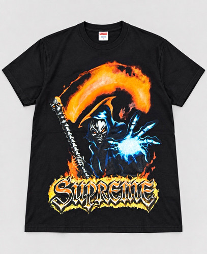 Supreme black grim reaper logo - supreme,