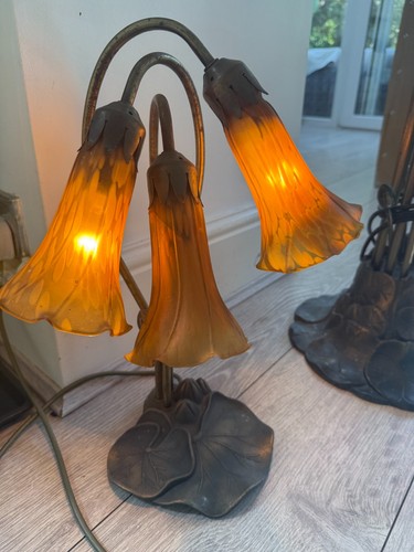 Antique lily pad - antique, lamp