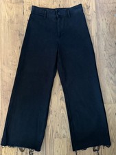 Zara Womens  Wide Leg  Frayed