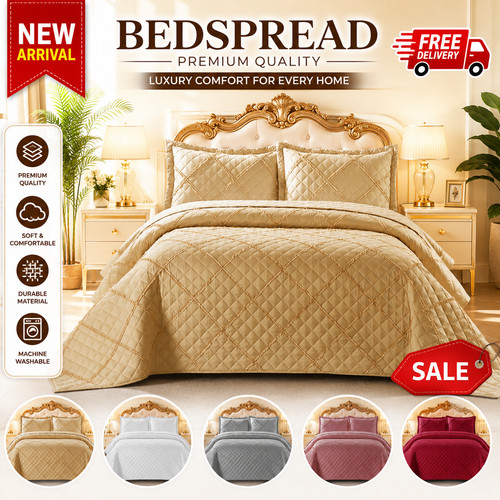 Piece quilted bedspread bed - bedspread,