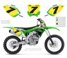 KAWASAKI MOTOCROSS BACKGROUNDS NUMBER BOARDS MX GRAPHICS KX 65 85 125 250F 450F