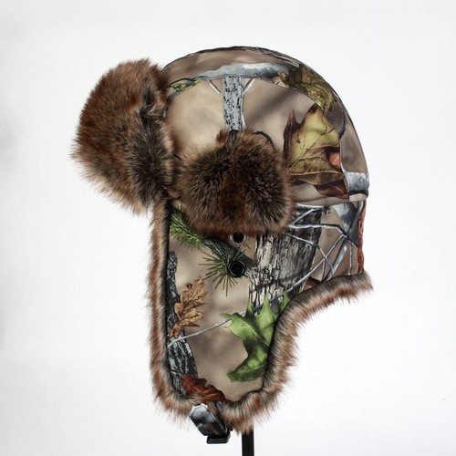 Men faux fur camouflage - faux,