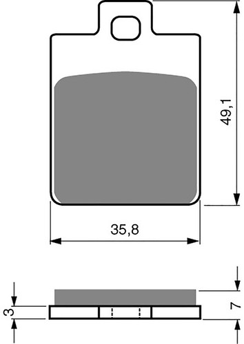 Brake disc pads rear h - brake, r/h