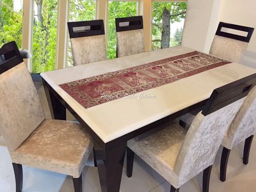 Indian brocade table runner - brocade,