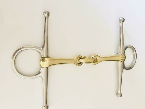 Full cheek curved snaffle bit - cheek,